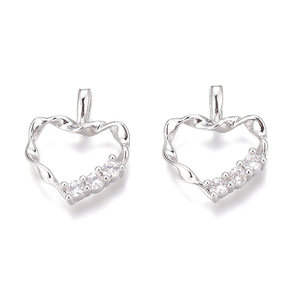 PandaHall Brass Micro Pave Clear Cubic Zirconia Charms, Long-Lasting Plated, Twist Heart, Real Platinum Plated, 14x12x2mm, Hole: 2mm...
PandaHall Brass Micro Pave Clear Cubic Zirconia Charms, Long-Lasting Plated, Twist Heart, Real Platinum Plated, 14x12x2mm, Hole: 2mm...