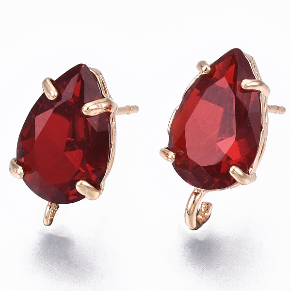 PandaHall Brass Stud Earring Findings, with Transparent Glass and Loop, Long-Lasting Plated, Teardrop, Light Gold, Dark Red, 14x8.5mm, Hole...
PandaHall Brass Stud Earring Findings, with Transparent Glass and Loop, Long-Lasting Plated, Teardrop, Light Gold, Dark Red, 14x8.5mm, Hole...