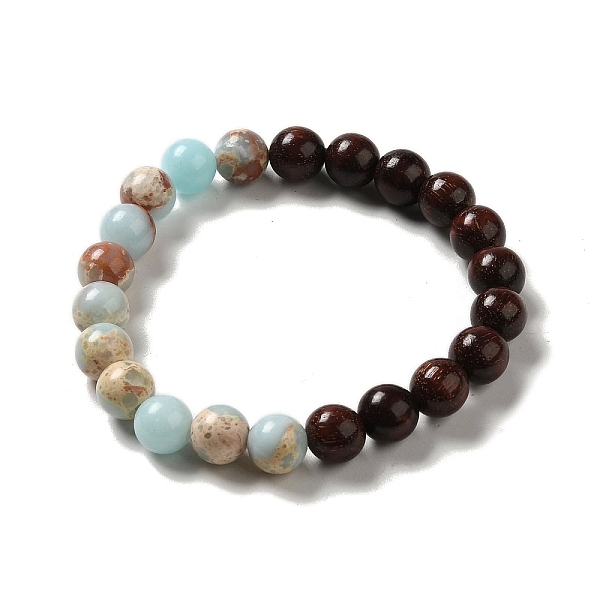 PandaHall 8.5mm Round Sandalwood and Synthetic Shoushan Stone Beaded Stretch Bracelets, Inner Diameter: 2 inch(5.2cm) Shoushan Stone Round
PandaHall 8.5mm Round Sandalwood and Synthetic Shoushan Stone Beaded Stretch Bracelets, Inner Diameter: 2 inch(5.2cm) Shoushan Stone Round