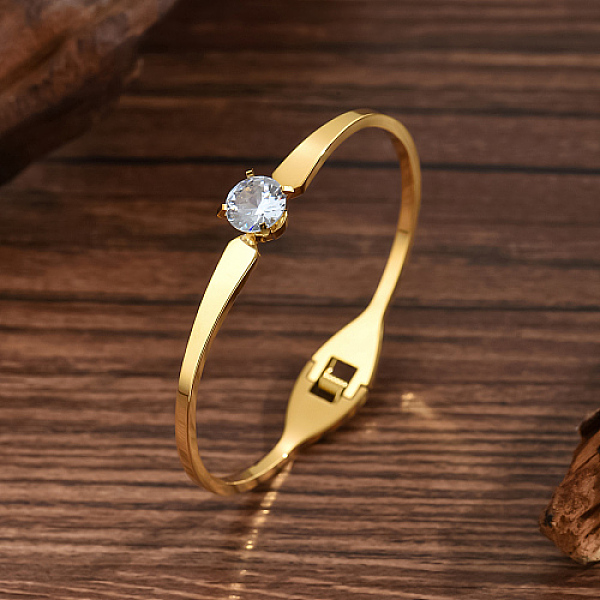 PandaHall Stainless Steel Hinged Bangles, Birthstone Bangle for Women, Real 18K Gold Plated, <P>no size Stainless Steel
PandaHall Stainless Steel Hinged Bangles, Birthstone Bangle for Women, Real 18K Gold Plated, <P>no size Stainless Steel