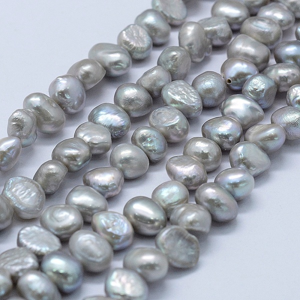 PandaHall Natural Cultured Freshwater Pearl Beads Strands, Dyed, Two Sides Polished, Silver, 5~7x5~7x5~7mm, Hole: 0.2mm, about 53pcs/strand...
PandaHall Natural Cultured Freshwater Pearl Beads Strands, Dyed, Two Sides Polished, Silver, 5~7x5~7x5~7mm, Hole: 0.2mm, about 53pcs/strand...