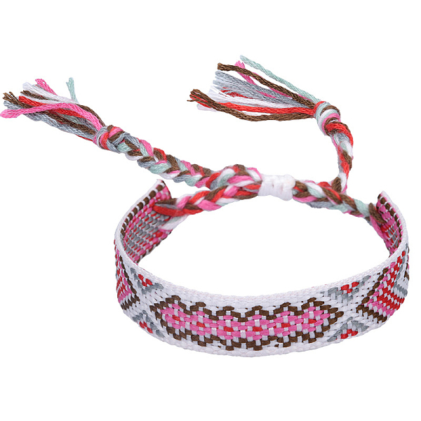 PandaHall Polyester-cotton Braided Rhombus Pattern Cord Bracelet, Ethnic Tribal Adjustable Brazilian Bracelet for Women, Mint Cream...
PandaHall Polyester-cotton Braided Rhombus Pattern Cord Bracelet, Ethnic Tribal Adjustable Brazilian Bracelet for Women, Mint Cream...