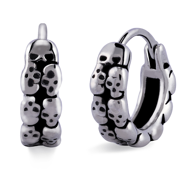 PandaHall 316 Stainless Steel Skull Hoop Earrings for Men Women, Antique Silver, 13.5x15x3mm, Pin: 1mm 316 Surgical Stainless Steel Skull
PandaHall 316 Stainless Steel Skull Hoop Earrings for Men Women, Antique Silver, 13.5x15x3mm, Pin: 1mm 316 Surgical Stainless Steel Skull