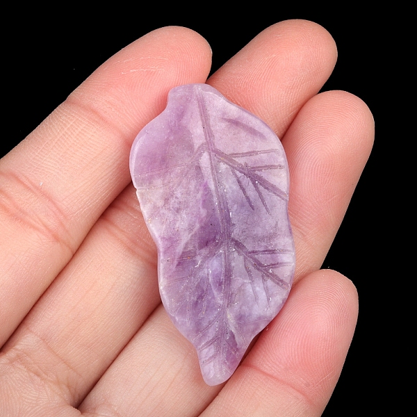 PandaHall Natural Lilac Jade Carved Healing Leaf Stone, Reiki Energy Stone Display Decorations, for Home Feng Shui Ornament, 47x20~25x6mm...
PandaHall Natural Lilac Jade Carved Healing Leaf Stone, Reiki Energy Stone Display Decorations, for Home Feng Shui Ornament, 47x20~25x6mm...