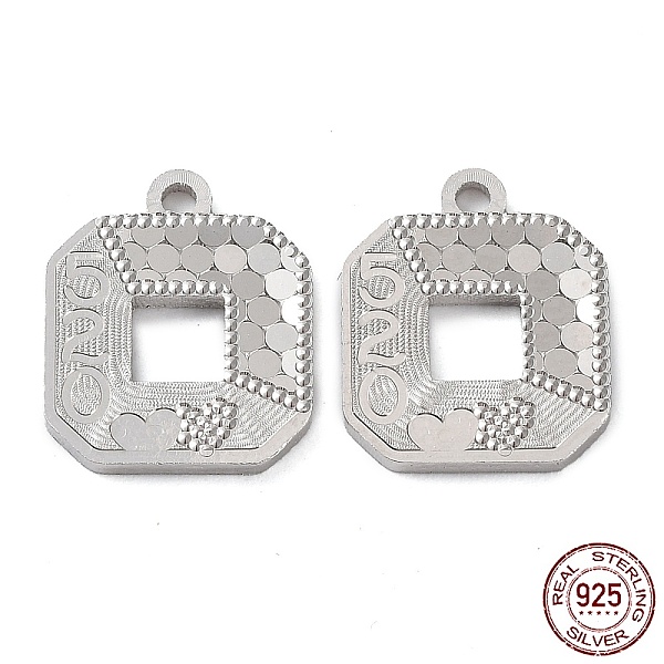 PandaHall Rhodium Plated 925 Sterling Silver Charms, Square with Polka Dot & Word Love & Number 520 Charm, Textured, for Valentine's Day...
PandaHall Rhodium Plated 925 Sterling Silver Charms, Square with Polka Dot & Word Love & Number 520 Charm, Textured, for Valentine's Day...