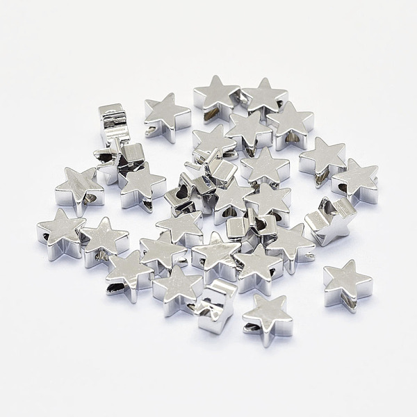 PandaHall Long-Lasting Plated Brass Beads, Real Platinum Plated, Nickel Free, Star, Real Platinum Plated, 6x6x3mm, Hole: 1.6mm Brass Star
PandaHall Long-Lasting Plated Brass Beads, Real Platinum Plated, Nickel Free, Star, Real Platinum Plated, 6x6x3mm, Hole: 1.6mm Brass Star