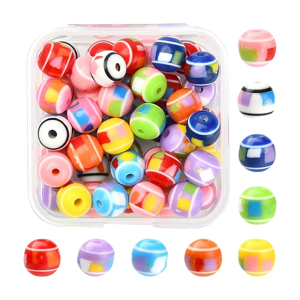 PandaHall 50Pcs Resin Beads, Round, Mixed Color, 8x7.5mm, Hole: 1.6mm Resin Round Multicolor
PandaHall 50Pcs Resin Beads, Round, Mixed Color, 8x7.5mm, Hole: 1.6mm Resin Round Multicolor