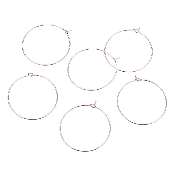 PandaHall Ion Plating(IP) 316L Surgical Stainless Steel Hoop Earring Findings, Wine Glass Charms Findings, Rose Gold, 30x0.7mm, 21 Gauge...
PandaHall Ion Plating(IP) 316L Surgical Stainless Steel Hoop Earring Findings, Wine Glass Charms Findings, Rose Gold, 30x0.7mm, 21 Gauge...