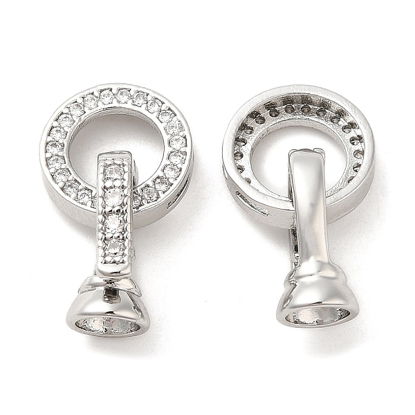 PandaHall Rack Plating Brass Micro Pave Clear Cubic Zirconia Fold Over Clasps, Long-Lasting Plated, Ring, Platinum, Ring: 11.5x2.5mm, Hole...
PandaHall Rack Plating Brass Micro Pave Clear Cubic Zirconia Fold Over Clasps, Long-Lasting Plated, Ring, Platinum, Ring: 11.5x2.5mm, Hole...