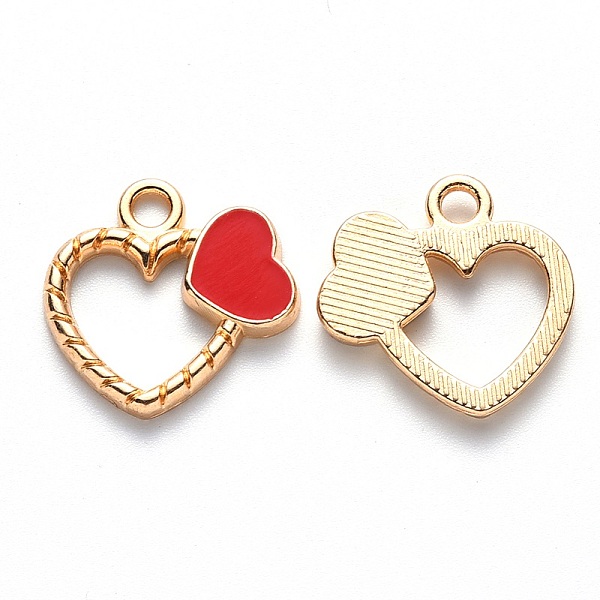 PandaHall Alloy Enamel Pendants, Heart, Light Gold, Red, 18x18x2.5mm, Hole: 2mm Alloy+Enamel Heart Red
PandaHall Alloy Enamel Pendants, Heart, Light Gold, Red, 18x18x2.5mm, Hole: 2mm Alloy+Enamel Heart Red