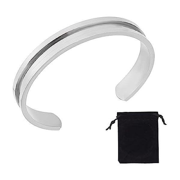 PandaHall Unicraftale 1Pc C-Shaped 201 Stainless Steel Grooved Cuff Bangles, for DIY Electroplated, Leather Inlay, Clay Rhinestone Pave...
PandaHall Unicraftale 1Pc C-Shaped 201 Stainless Steel Grooved Cuff Bangles, for DIY Electroplated, Leather Inlay, Clay Rhinestone Pave...