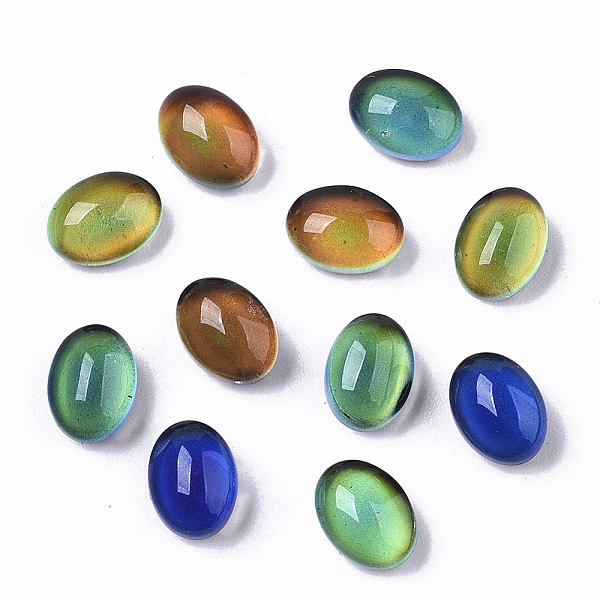 PandaHall Translucent Glass Cabochons, Changing Color Mood Cabochons, Flat Oval, Black, 8x6x4.5mm Glass Oval Black
PandaHall Translucent Glass Cabochons, Changing Color Mood Cabochons, Flat Oval, Black, 8x6x4.5mm Glass Oval Black