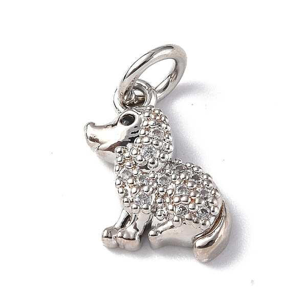 PandaHall Brass Micro Pave Cubic Zirconia Charms, with Jump Ring, Dog Charms, Platinum, 11x9x2.8mm, Hole: 3.2mm Brass+Cubic Zirconia Dog..., Clear
PandaHall Brass Micro Pave Cubic Zirconia Charms, with Jump Ring, Dog Charms, Platinum, 11x9x2.8mm, Hole: 3.2mm Brass+Cubic Zirconia Dog..., Clear