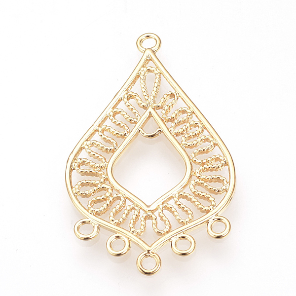 PandaHall Brass Chandelier Component Links, Nickel Free, Real 18K Gold Plated, teardrop, 35.5x22x1mm, Hole: 1.5mm Brass Teardrop
PandaHall Brass Chandelier Component Links, Nickel Free, Real 18K Gold Plated, teardrop, 35.5x22x1mm, Hole: 1.5mm Brass Teardrop