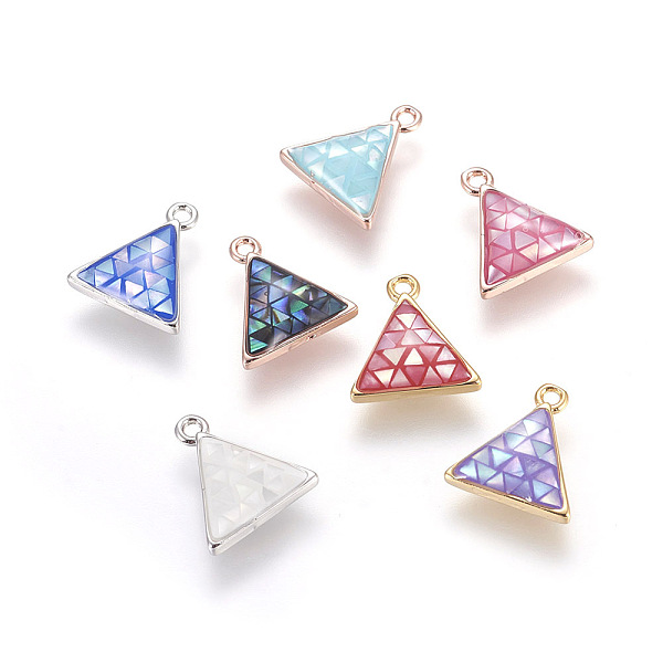 PandaHall Brass Enamel Charms, with Freshwater Shell, Triangle, Mixed Color, 12x11x3mm, Hole: 1.2mm Brass+Enamel Triangle Multicolor
PandaHall Brass Enamel Charms, with Freshwater Shell, Triangle, Mixed Color, 12x11x3mm, Hole: 1.2mm Brass+Enamel Triangle Multicolor