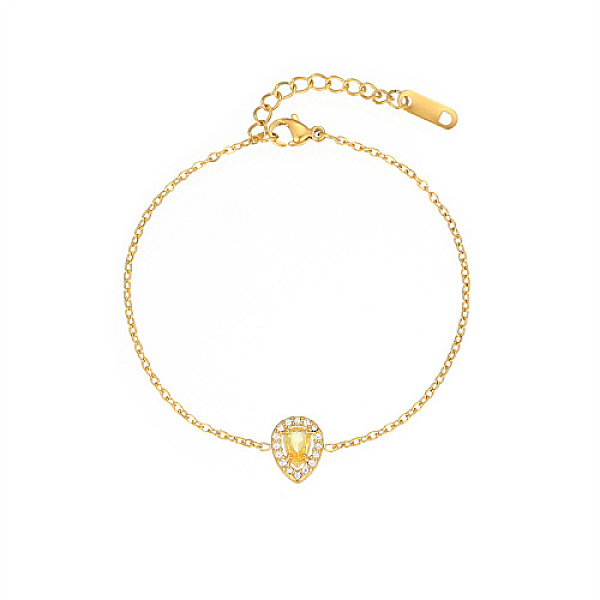 PandaHall Cubic Zirconia Teardrop Link Bracelet with Golden Stainless Steel Cable Chains, Gold, 6-1/4 inch(16cm) Cubic Zirconia Teardrop...
PandaHall Cubic Zirconia Teardrop Link Bracelet with Golden Stainless Steel Cable Chains, Gold, 6-1/4 inch(16cm) Cubic Zirconia Teardrop...