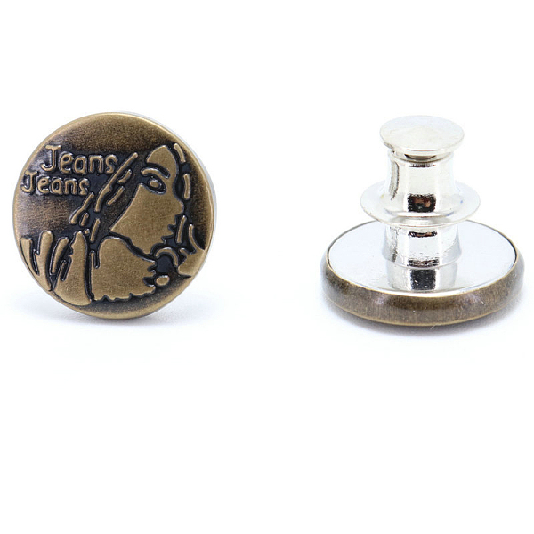 PandaHall Alloy Button Pins for Jeans, Nautical Buttons, Garment Accessories, Round, Human, 17mm Alloy Human
PandaHall Alloy Button Pins for Jeans, Nautical Buttons, Garment Accessories, Round, Human, 17mm Alloy Human