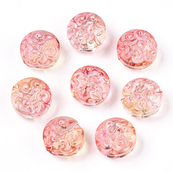 PandaHall Transparent Glass Beads, Flat Round with Flower, Salmon, 13.5x8.5mm, Hole: 1.2mm, about 10pcs/bag Glass Flat Round Red
PandaHall Transparent Glass Beads, Flat Round with Flower, Salmon, 13.5x8.5mm, Hole: 1.2mm, about 10pcs/bag Glass Flat Round Red