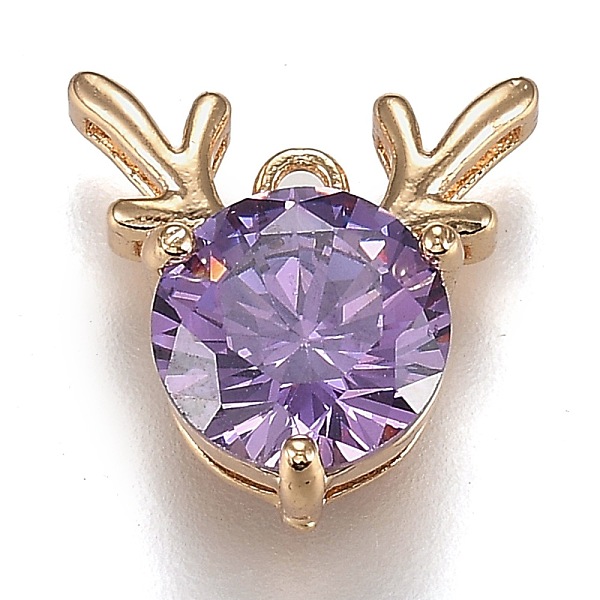 PandaHall Golden Plated Brass Micro Pave Cubic Zirconia Charms, Antler Deer Shape, Lilac, 13x12.5x5.5mm, Hole: 1.2mm Brass+Cubic Zirconia..., Purple
PandaHall Golden Plated Brass Micro Pave Cubic Zirconia Charms, Antler Deer Shape, Lilac, 13x12.5x5.5mm, Hole: 1.2mm Brass+Cubic Zirconia..., Purple