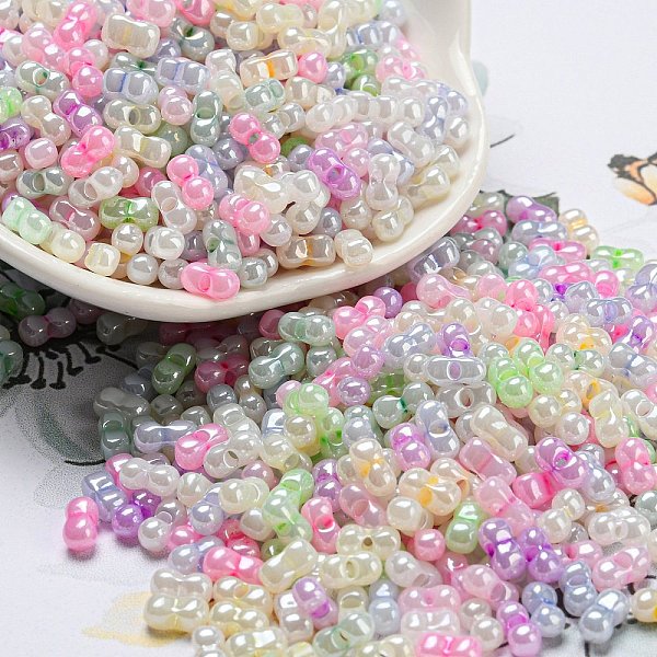 PandaHall Glass Seed Beads, Opaque Colours Luster, Peanut, Colorful, 6x3x3mm, Hole: 1.2mm, about 4000pcs/pound Glass Peanut
PandaHall Glass Seed Beads, Opaque Colours Luster, Peanut, Colorful, 6x3x3mm, Hole: 1.2mm, about 4000pcs/pound Glass Peanut