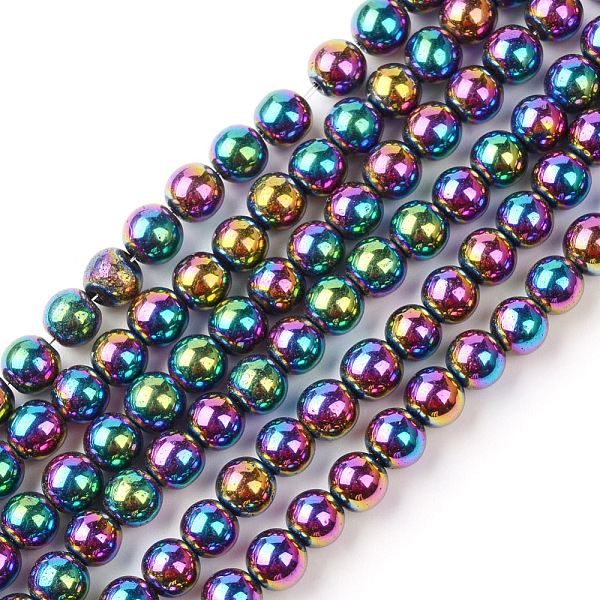 PandaHall Non-magnetic Synthetic Hematite Beads Strands, Grade A, Round, Multi-color Plated, 4mm, Hole: 1mm, about 95~100pcs/strand, 15.5...
PandaHall Non-magnetic Synthetic Hematite Beads Strands, Grade A, Round, Multi-color Plated, 4mm, Hole: 1mm, about 95~100pcs/strand, 15.5...