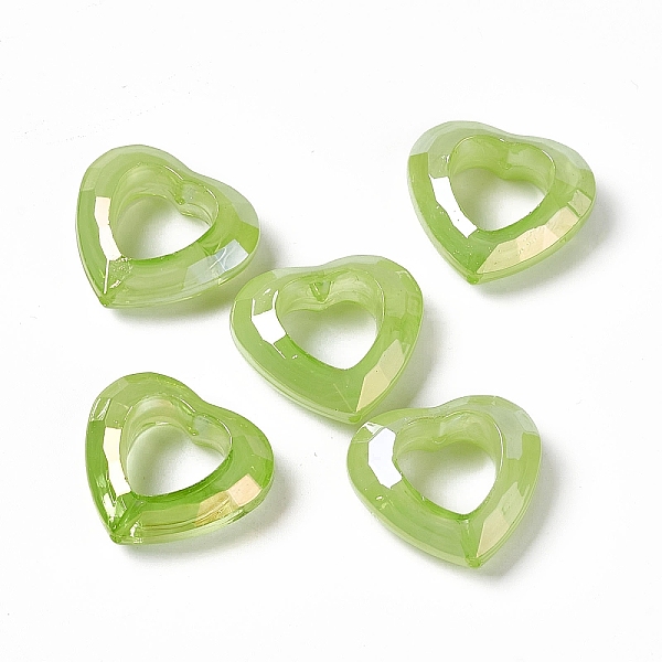 PandaHall UV Plating Rainbow Iridescent Acrylic Bead Frames, Faceted Heart, Yellow Green, 24x26x9mm, Hole: 1.5mm, Inner Diameter: 13x13mm...
PandaHall UV Plating Rainbow Iridescent Acrylic Bead Frames, Faceted Heart, Yellow Green, 24x26x9mm, Hole: 1.5mm, Inner Diameter: 13x13mm...