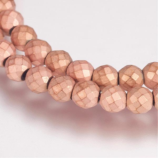 PandaHall Electroplate Non-magnetic Synthetic Hematite Beads Strands, Grade AA, Faceted Round, Frosted, Rose Gold Plated, 4mm, Hole: 1mm...
PandaHall Electroplate Non-magnetic Synthetic Hematite Beads Strands, Grade AA, Faceted Round, Frosted, Rose Gold Plated, 4mm, Hole: 1mm...