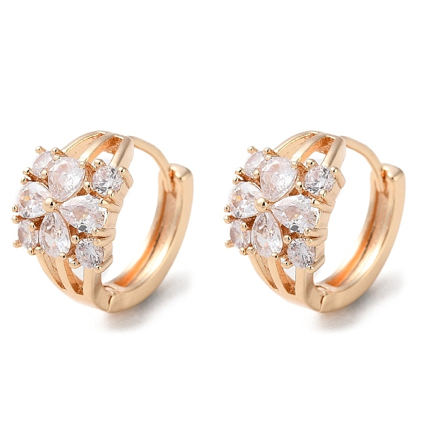 PandaHall Rack Plating Brass Micro Pave Cubic Zirconia Hoop Earrings, Flower, Light Gold, 15x9.5mm Cubic Zirconia Flower Clear
PandaHall Rack Plating Brass Micro Pave Cubic Zirconia Hoop Earrings, Flower, Light Gold, 15x9.5mm Cubic Zirconia Flower Clear
