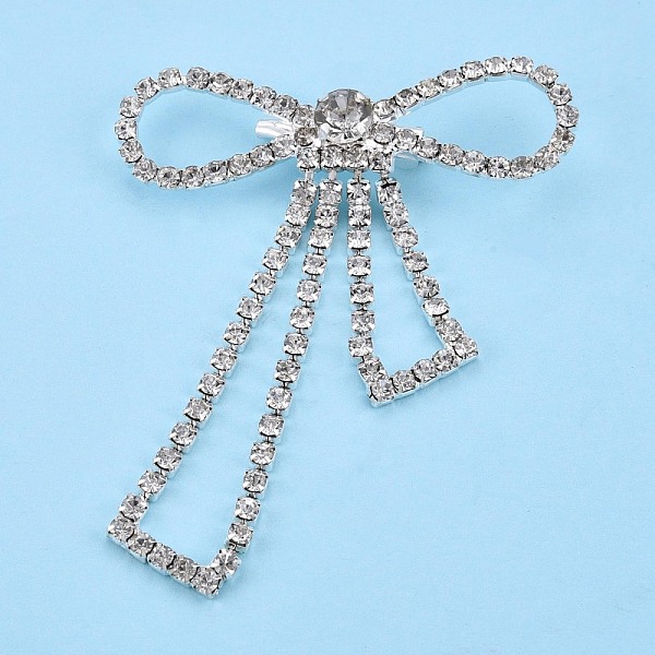 PandaHall Crystal Rhinestone Bowknot Lapel Pin, Creative Brass Badge for Backpack Clothes, Silver, 71x55x10mm, Pin: 0.6mm Brass Clear
PandaHall Crystal Rhinestone Bowknot Lapel Pin, Creative Brass Badge for Backpack Clothes, Silver, 71x55x10mm, Pin: 0.6mm Brass Clear