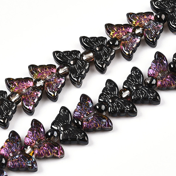 PandaHall Electroplate Glass Beads Strands, Butterfly, Black, 7.5~8x14.5~15x4mm, Hole: 0.8mm, about 66~69pcs/strand, 23.23~24.41 inch...
PandaHall Electroplate Glass Beads Strands, Butterfly, Black, 7.5~8x14.5~15x4mm, Hole: 0.8mm, about 66~69pcs/strand, 23.23~24.41 inch...