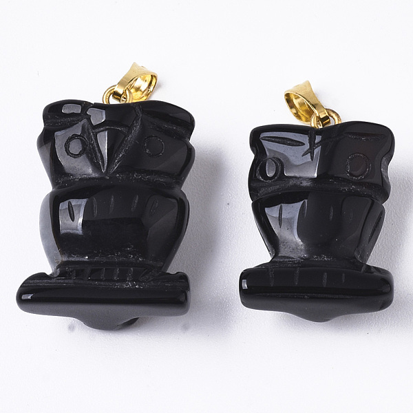 PandaHall Natural Agate Pendants, with Golden Plated Metal(Brass or Iron Materials Random Delivery) Snap On Bails, Dyed, Owl, Black...
PandaHall Natural Agate Pendants, with Golden Plated Metal(Brass or Iron Materials Random Delivery) Snap On Bails, Dyed, Owl, Black...