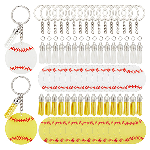 PandaHall AHADERMAKER DIY Baseball Keychain Making Kit, Including Acrylic Board, Tassel Pendants, Iron Split Key Rings & Open Rings, Mixed..., Multicolor
PandaHall AHADERMAKER DIY Baseball Keychain Making Kit, Including Acrylic Board, Tassel Pendants, Iron Split Key Rings & Open Rings, Mixed..., Multicolor