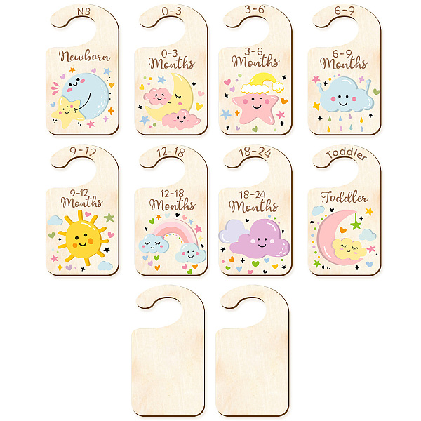 PandaHall Wood Baby Closet Size Dividers, Baby Clothes Organizers, from Newborn to Toddler, Weather Pattern, 100x180x2.5mm, 10pcs/set Wood..., Multicolor
PandaHall Wood Baby Closet Size Dividers, Baby Clothes Organizers, from Newborn to Toddler, Weather Pattern, 100x180x2.5mm, 10pcs/set Wood..., Multicolor