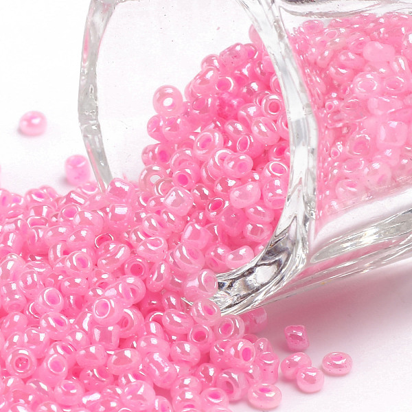PandaHall Glass Seed Beads, Ceylon, Round, Pink, 2mm, Hole: 1mm, about 30000pcs/pound Glass Pink
PandaHall Glass Seed Beads, Ceylon, Round, Pink, 2mm, Hole: 1mm, about 30000pcs/pound Glass Pink