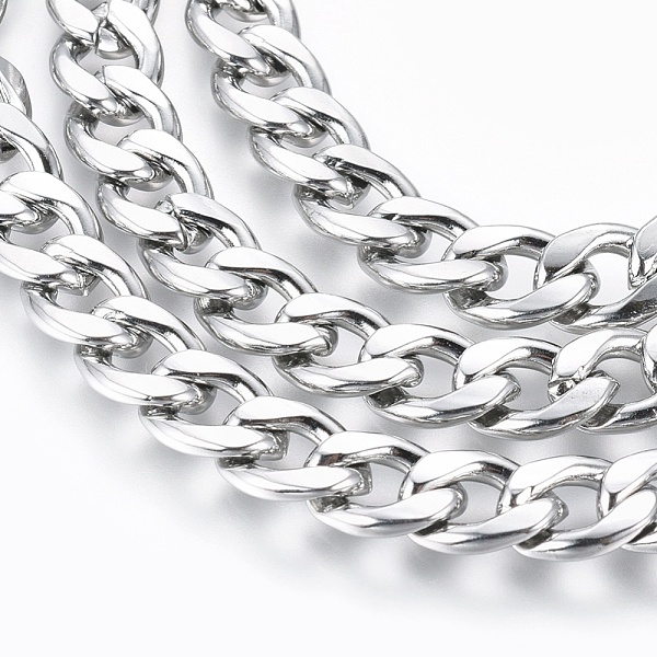 PandaHall Men Curb Chain Necklace, 316 Surgical Stainless Steel Necklaces, with Lobster Claw Clasps, Rock Style, Stainless Steel Color, 23.6...
PandaHall Men Curb Chain Necklace, 316 Surgical Stainless Steel Necklaces, with Lobster Claw Clasps, Rock Style, Stainless Steel Color, 23.6...