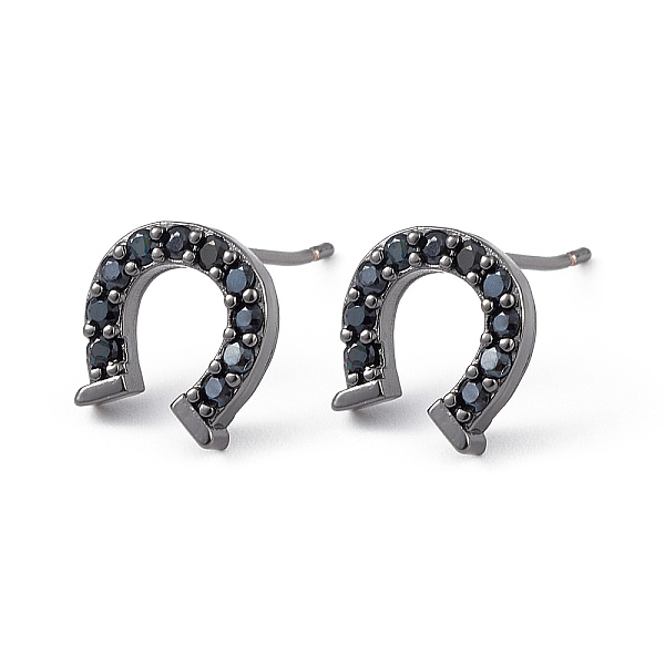 PandaHall Black Cubic Zirconia Horse Shoes Stud Earrings, Brass Jewelry for Women, Long-Lasting Plated, Lead Free & Cadmium Free, Gunmetal...
PandaHall Black Cubic Zirconia Horse Shoes Stud Earrings, Brass Jewelry for Women, Long-Lasting Plated, Lead Free & Cadmium Free, Gunmetal...