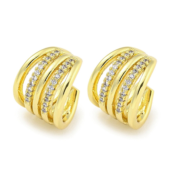 PandaHall Brass Micro Pave Cubic Zirconia Cuff Earrings, for Women, Real 18K Gold Plated, 12.5x10mm Cubic Zirconia Clear
PandaHall Brass Micro Pave Cubic Zirconia Cuff Earrings, for Women, Real 18K Gold Plated, 12.5x10mm Cubic Zirconia Clear