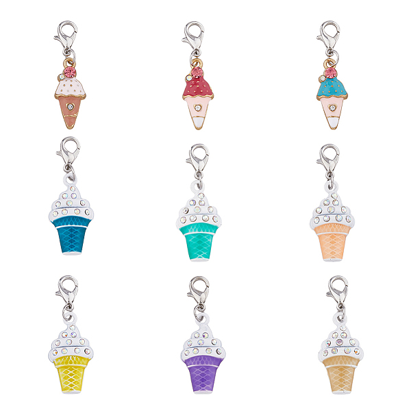 PandaHall SUPERFINDINGS Ice-cream Alloy Enamel Pendant Decorations, Zinc Alloy Lobster Claw Clasps Charms, for Keychain, Purse, Backpack..., Multicolor
PandaHall SUPERFINDINGS Ice-cream Alloy Enamel Pendant Decorations, Zinc Alloy Lobster Claw Clasps Charms, for Keychain, Purse, Backpack..., Multicolor