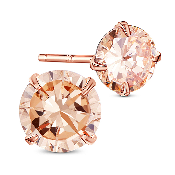 PandaHall SHEGRACE 925 Sterling Silver Ear Studs, with AAA Cubic Zirconia, PeachPuff, 5mm Sterling Silver Brown
PandaHall SHEGRACE 925 Sterling Silver Ear Studs, with AAA Cubic Zirconia, PeachPuff, 5mm Sterling Silver Brown