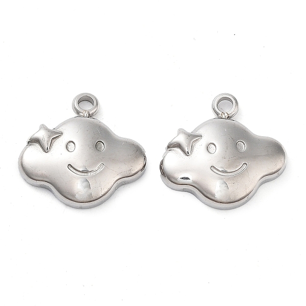 PandaHall 304 Stainless Steel Pendants, Cloud with Smiling Face Charm, Stainless Steel Color, 12.5x13.5x3mm, Hole: 1.4mm 304 Stainless Steel...
PandaHall 304 Stainless Steel Pendants, Cloud with Smiling Face Charm, Stainless Steel Color, 12.5x13.5x3mm, Hole: 1.4mm 304 Stainless Steel...