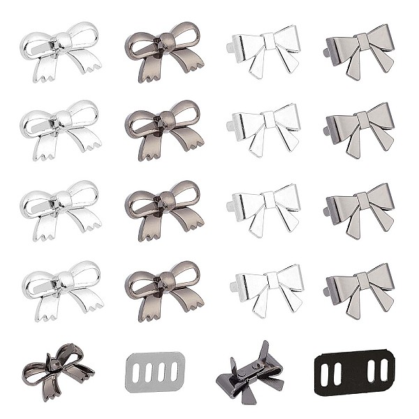 PandaHall GORGECRAFT 16 Sets 4 Styles Removable Shoe Buckles Metal Bowknot Purse Decoration Clasp Black White Zinc Alloy Buckle Clips with...
PandaHall GORGECRAFT 16 Sets 4 Styles Removable Shoe Buckles Metal Bowknot Purse Decoration Clasp Black White Zinc Alloy Buckle Clips with...
