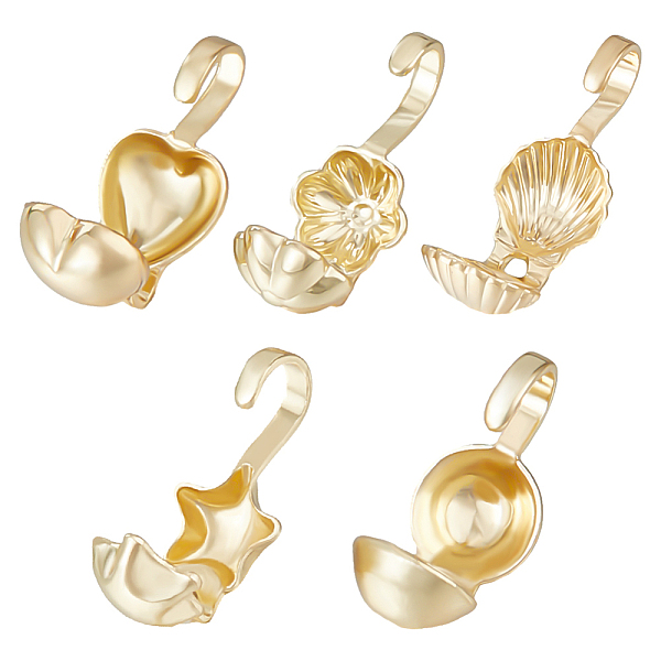 PandaHall Beebeecraft 100Pcs 5 Style Brass Bead Tips, Calotte Ends, Clamshell Knot Cover, Flower & Shell & Heart & Star & Round, Real 14K...
PandaHall Beebeecraft 100Pcs 5 Style Brass Bead Tips, Calotte Ends, Clamshell Knot Cover, Flower & Shell & Heart & Star & Round, Real 14K...