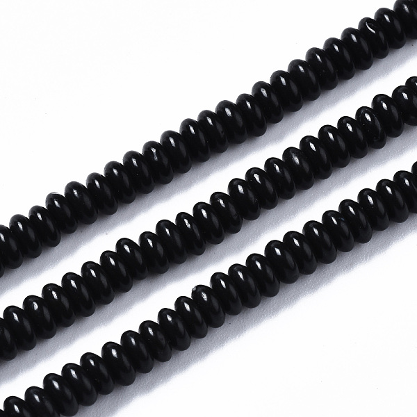 PandaHall Natural Black Stone Beads Strands, Rondelle, 4~5x2mm, Hole: 0.8mm, about 185~187pcs/strand, 14.96~15.35 inch(38~39cm) Black Stone...
PandaHall Natural Black Stone Beads Strands, Rondelle, 4~5x2mm, Hole: 0.8mm, about 185~187pcs/strand, 14.96~15.35 inch(38~39cm) Black Stone...