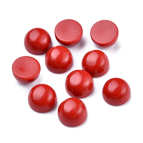 PandaHall Synthetic Coral Cabochons, Half Round, 6x3~3.5mm Synthetic Coral Half Round
PandaHall Synthetic Coral Cabochons, Half Round, 6x3~3.5mm Synthetic Coral Half Round