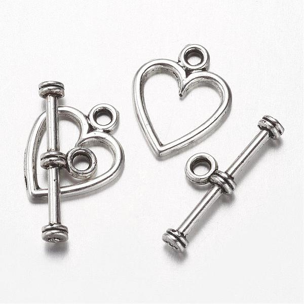 PandaHall Alloy Toggle Clasps, Heart, Antique Silver, Heart: 14x11.5x1mm, Hole: 1.5mm, Bar: 19x6.5x3mm, Hole: 2mm Alloy Heart
PandaHall Alloy Toggle Clasps, Heart, Antique Silver, Heart: 14x11.5x1mm, Hole: 1.5mm, Bar: 19x6.5x3mm, Hole: 2mm Alloy Heart