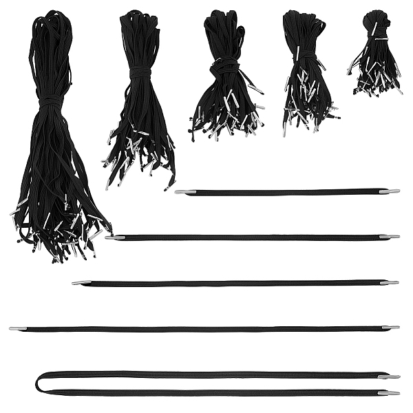 PandaHall AHADERMAKER 150Pcs 5 Style Notebook Bands, Nylon Elastic Cords with Iron Cord Ends, Black, 165~500x5x1mm, 30pcs/style Nylon Black
PandaHall AHADERMAKER 150Pcs 5 Style Notebook Bands, Nylon Elastic Cords with Iron Cord Ends, Black, 165~500x5x1mm, 30pcs/style Nylon Black