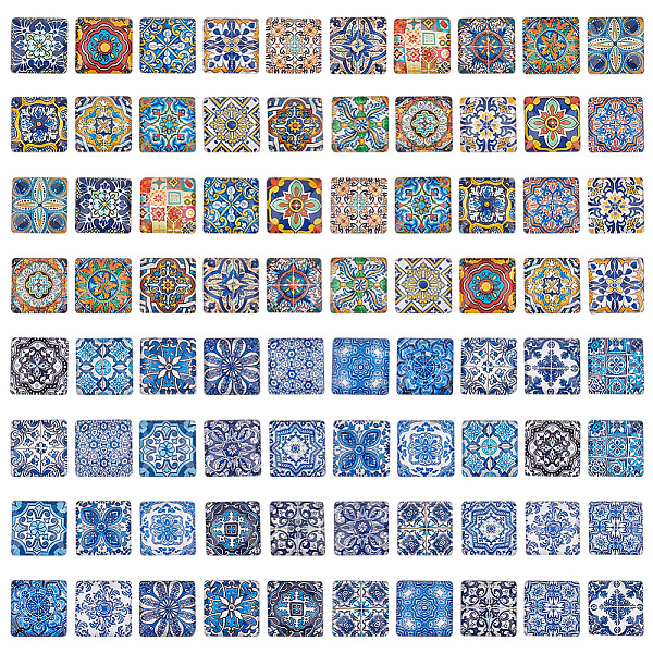PandaHall PH 80Pcs Square Glass Cabochons 15mm Mosaic Cabochons, Flower Pattern Mosaic Tiles Supplies Glass Dome Cabochons for Crafts...
PandaHall PH 80Pcs Square Glass Cabochons 15mm Mosaic Cabochons, Flower Pattern Mosaic Tiles Supplies Glass Dome Cabochons for Crafts...