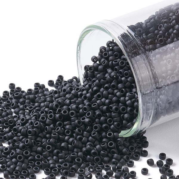 PandaHall TOHO Round Seed Beads, Japanese Seed Beads, (49F) Opaque Frost Jet, 15/0, 1.5mm, Hole: 0.7mm, about 15000pcs/50g Glass Black
PandaHall TOHO Round Seed Beads, Japanese Seed Beads, (49F) Opaque Frost Jet, 15/0, 1.5mm, Hole: 0.7mm, about 15000pcs/50g Glass Black