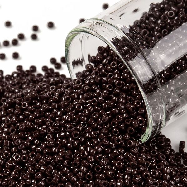 PandaHall TOHO Round Seed Beads, Japanese Seed Beads, (46) Opaque Oxblood, 15/0, 1.5mm, Hole: 0.7mm, about 15000pcs/50g Glass Brown
PandaHall TOHO Round Seed Beads, Japanese Seed Beads, (46) Opaque Oxblood, 15/0, 1.5mm, Hole: 0.7mm, about 15000pcs/50g Glass Brown