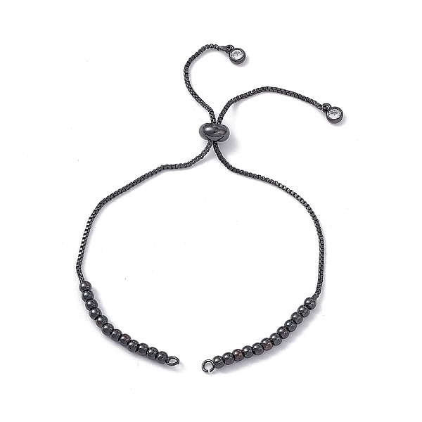 PandaHall Brass Rhinestone Slider Bracelet Makings, with Box Chain, Gunmetal, 10-1/8 inch(25.7cm), Hole: 1.8mm Brass
PandaHall Brass Rhinestone Slider Bracelet Makings, with Box Chain, Gunmetal, 10-1/8 inch(25.7cm), Hole: 1.8mm Brass